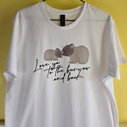 Women's "Love ya to the burrow & back" T shirts