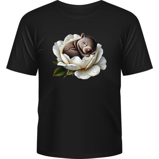 Flower Baby Wombat T-Shirt
