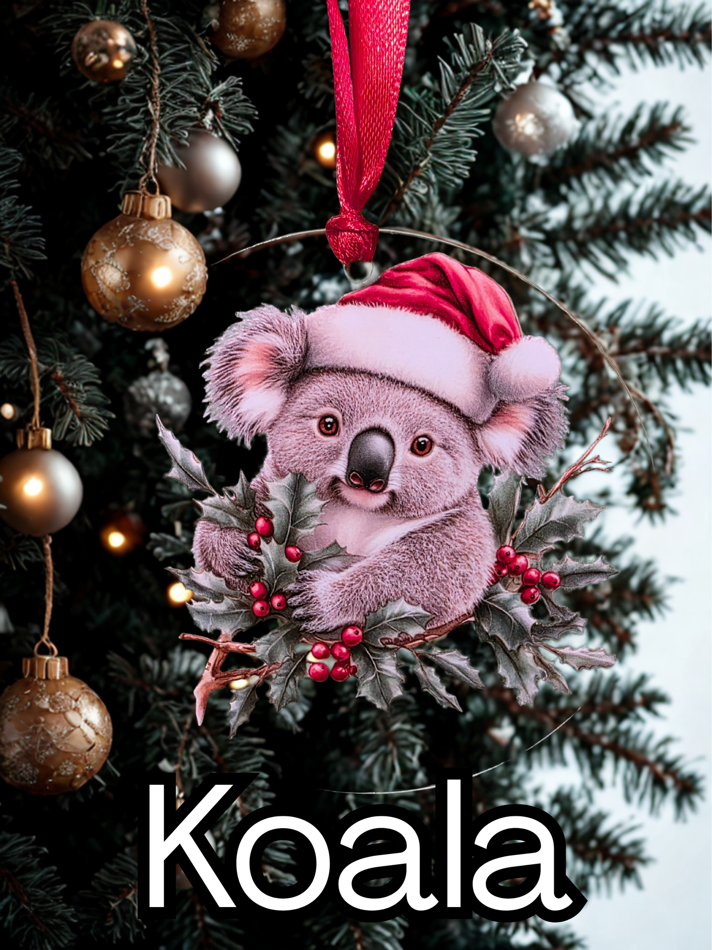 2D Flat Christmas Baubles